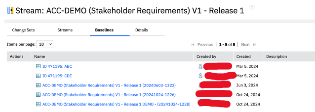 Stakeholder Requirements Baseline example